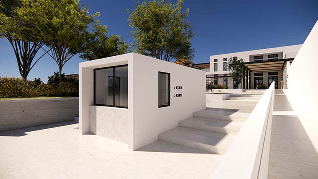 View of the main entrance