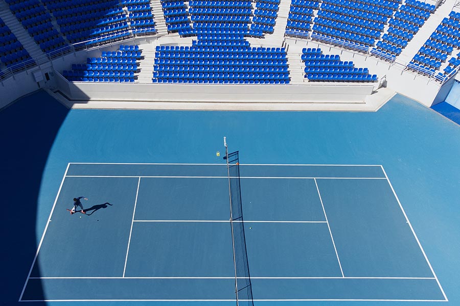 Inside view of the central court