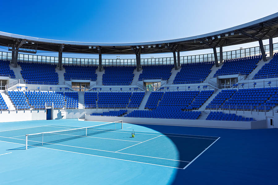 Inside view of the central court